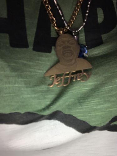 Customer photo review of Lovers Charm™ 18K Custom Engraved Necklace