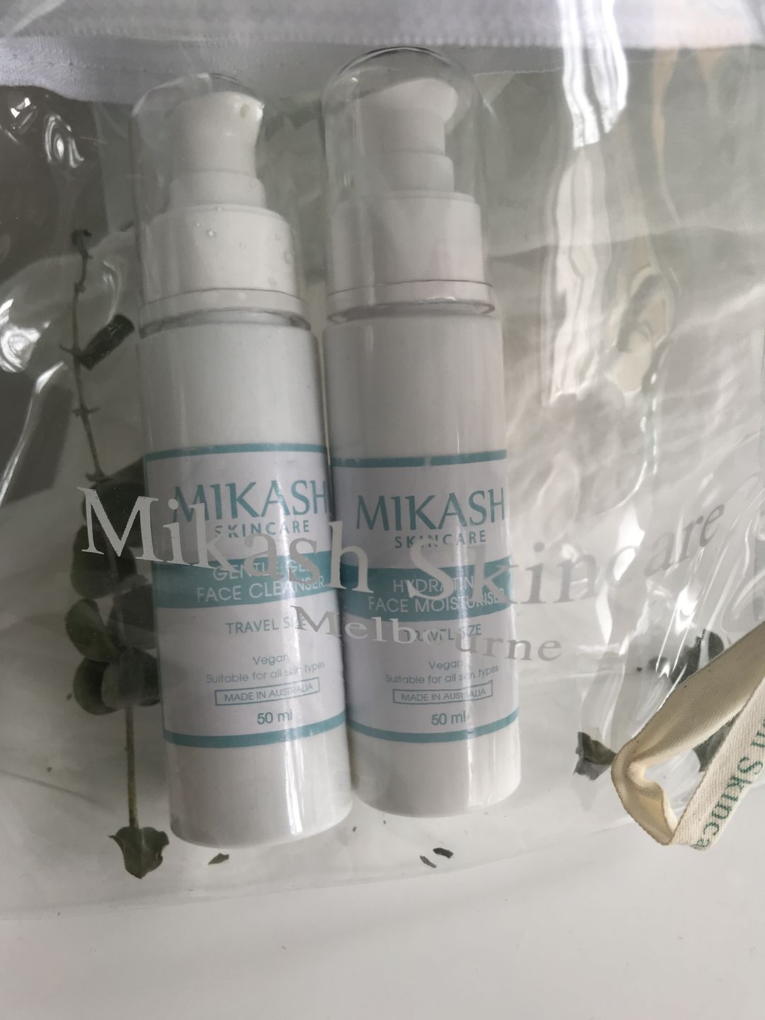 Customer photo review of Mini Mikash trial size skincare duo