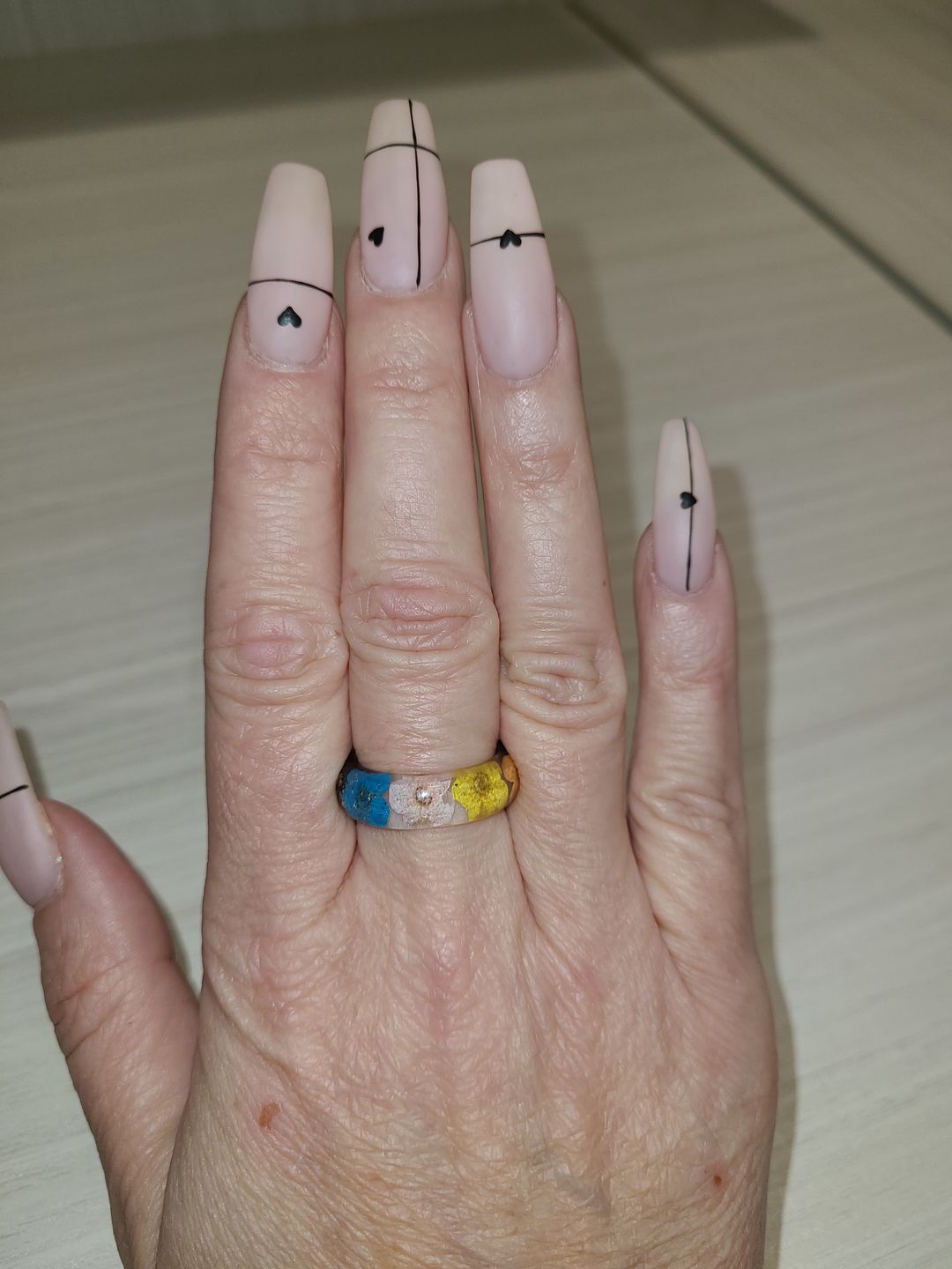 Customer photo review of Wildflower Ring with Cremation Ash