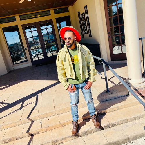 Customer photo review of God`s Child Tee "I Can Do All Things" Military Green