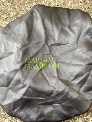 Customer photo review of Double Layered Drawstring 100% Satin Bonnet