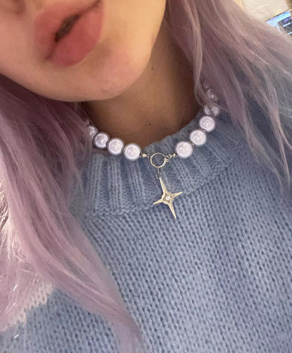 Customer photo review of Reflective Pearl Necklace