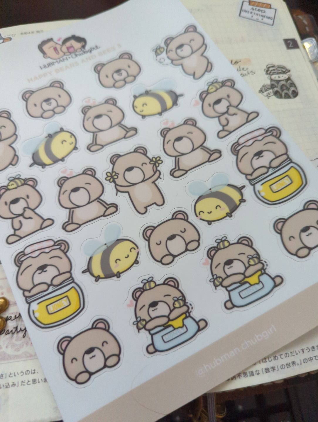 Customer photo review of Sticker Sheet - Happy Bears and Bees 3