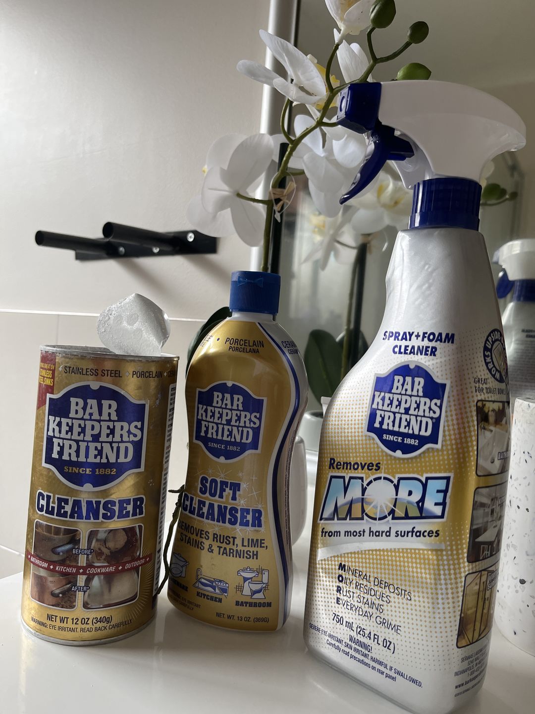 Customer photo review of Bar Keepers Friend: 3 Piece Cleaning Kit