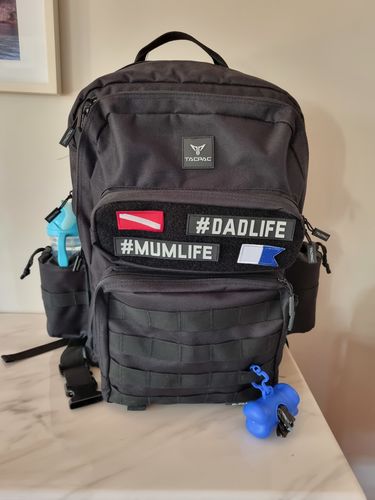 Customer photo review of Tacpac 'D-Ploy' Blackhawk Nappy Bag Set