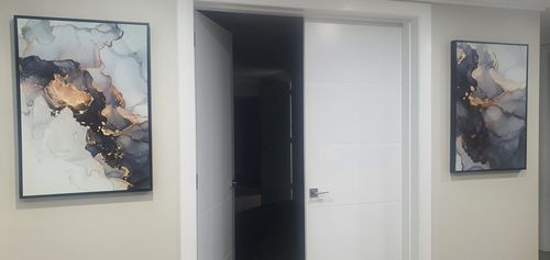 Customer photo review of Light On The Water | Abstract Art Trio