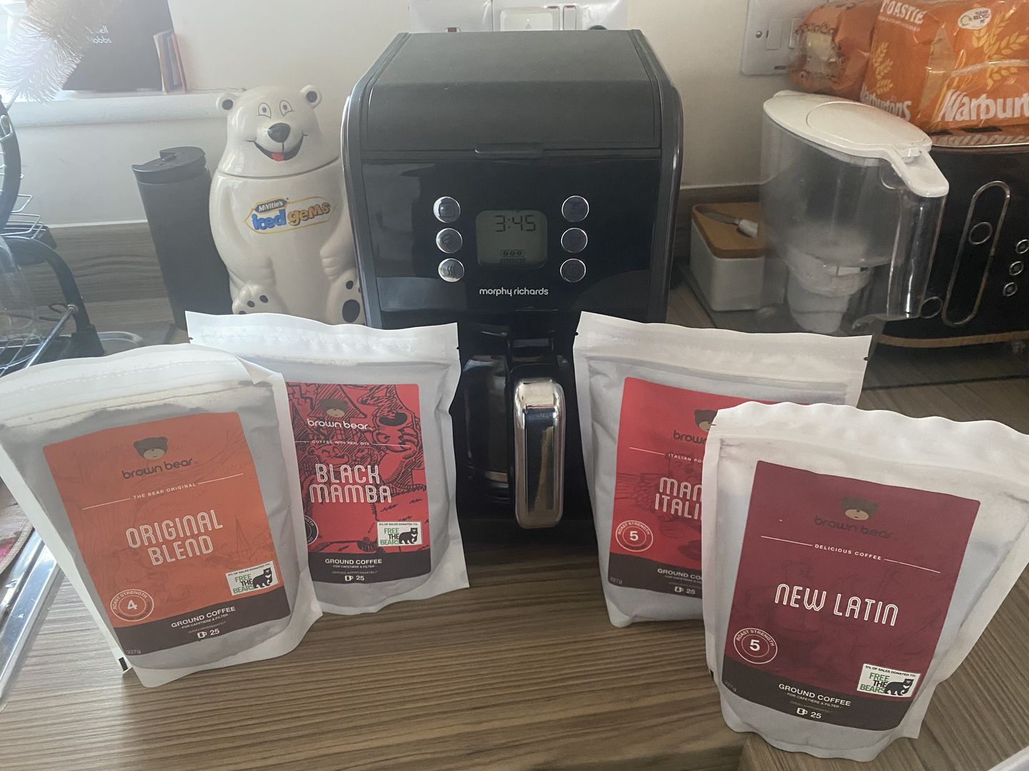 Customer photo review of Brown Bear Black Mamba Strong Coffee, Strength 5, Dark Roast