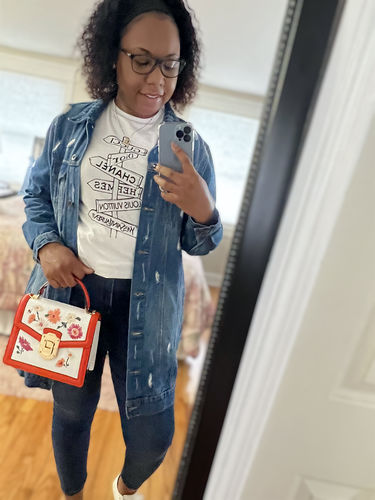 Customer photo review of I Rock Designer T-Shirt (White)