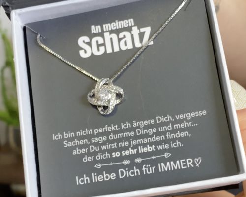 Customer photo review of 14k Weißgold Halskette - An meinen Schatz - Perfekt