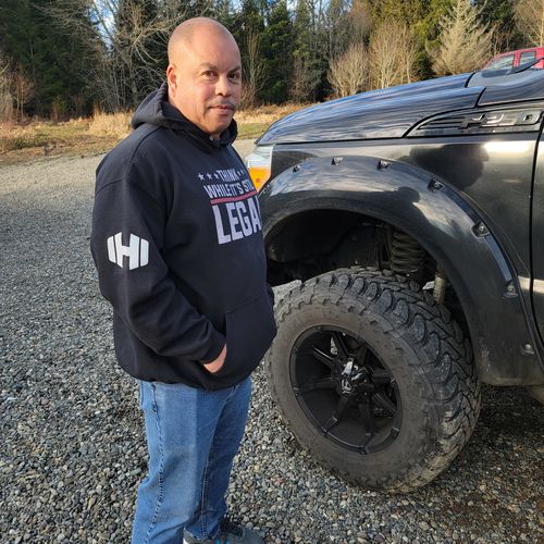 Customer photo review of Think While It's Still Legal Hoodie