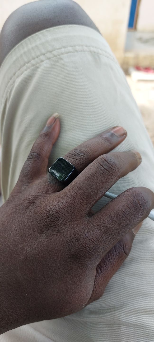 Customer photo review of Matte Black Onyx Vikings Energy Ring