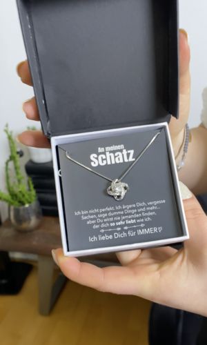 Customer photo review of 14k Weißgold Halskette - An meinen Schatz - Perfekt