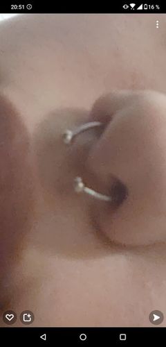 Customer photo review of 1pcs U Shaped Fake Nose Ring Hip Hoop Septum Rock Stainless Steel Magnet Nose Piercing Punk Piercing Body Jewelry