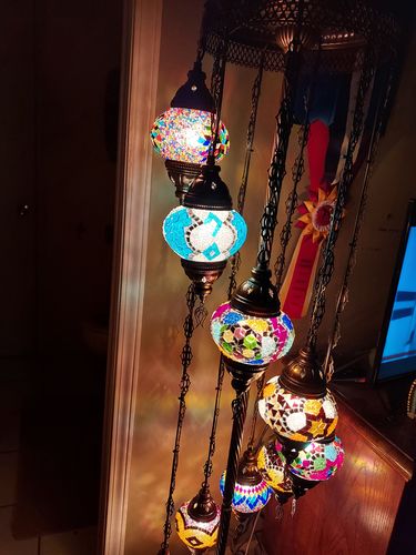 Customer photo review of Handmade Mosaic Lamp ONLINE EXCLUSIVE PRICES (FAST & FREE EXPEDITED SHIPPING)