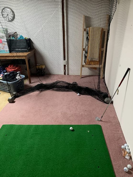 Customer photo review of Golf Netting Material 10'x10' - Golf Hitting Net for Backyard