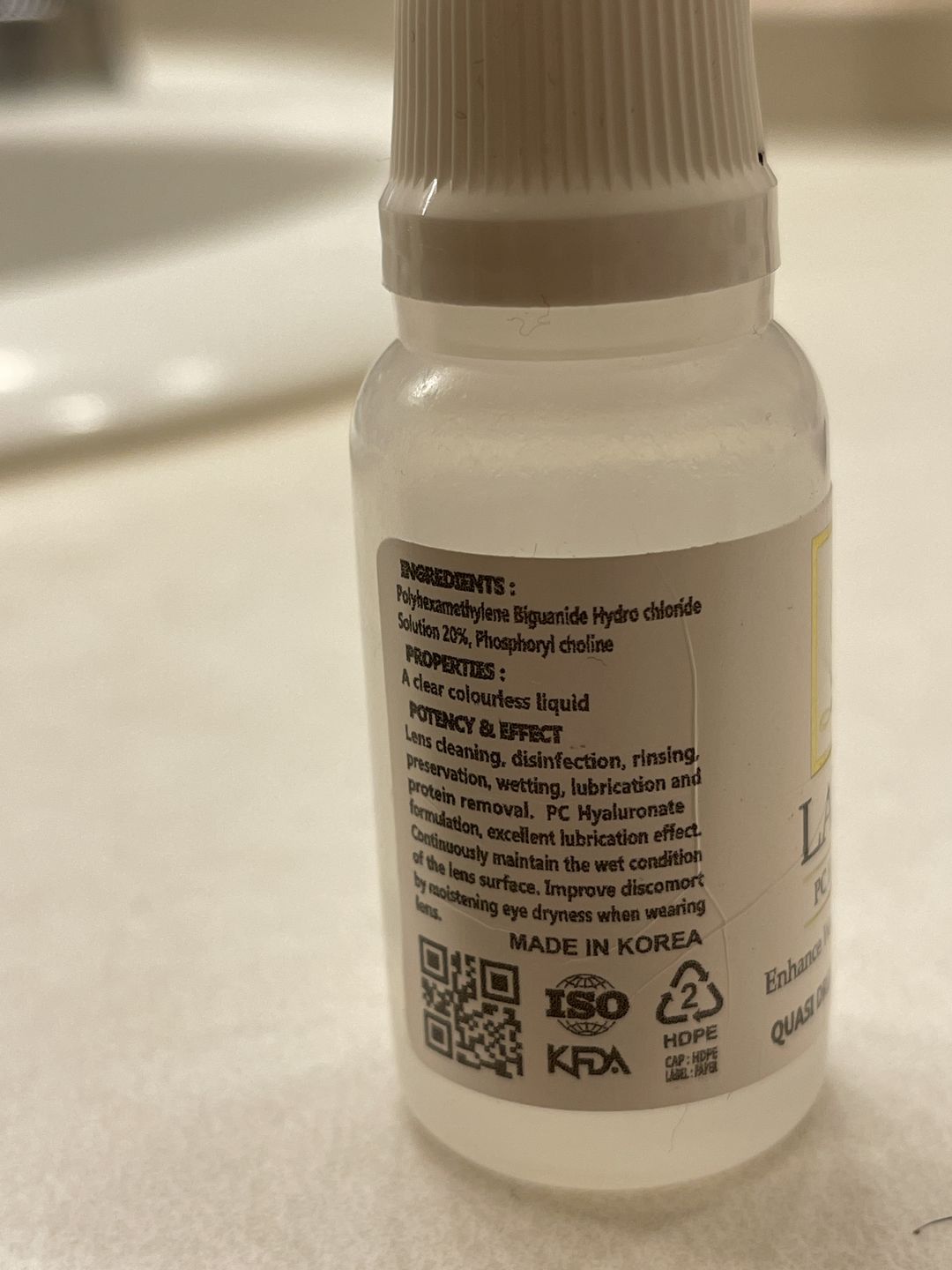 Customer photo review of Largo Contact Lens Solution 15ml