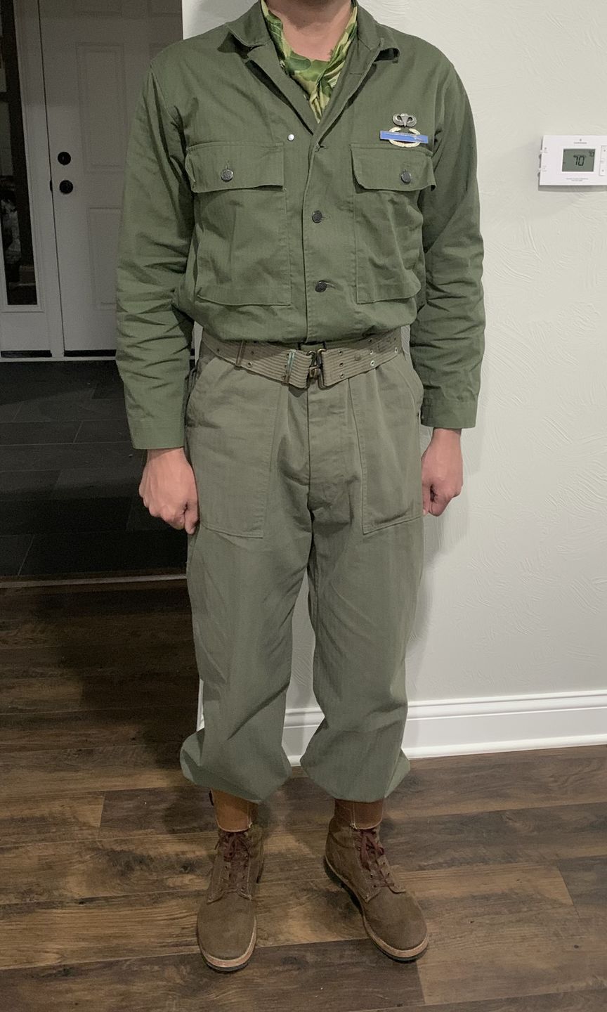 Customer photo review of 1947 1st 838A OD7 Utility Fatigue Pants