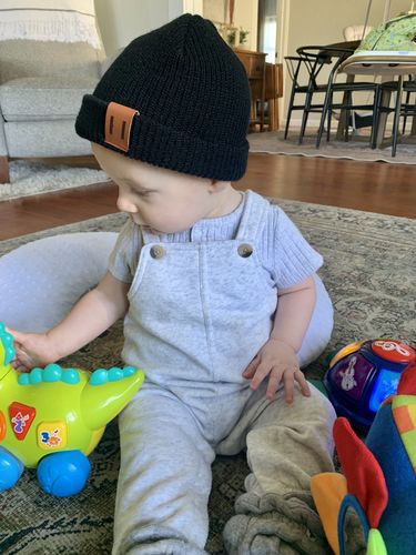 Customer photo review of Cozy Knit Baby Beanie