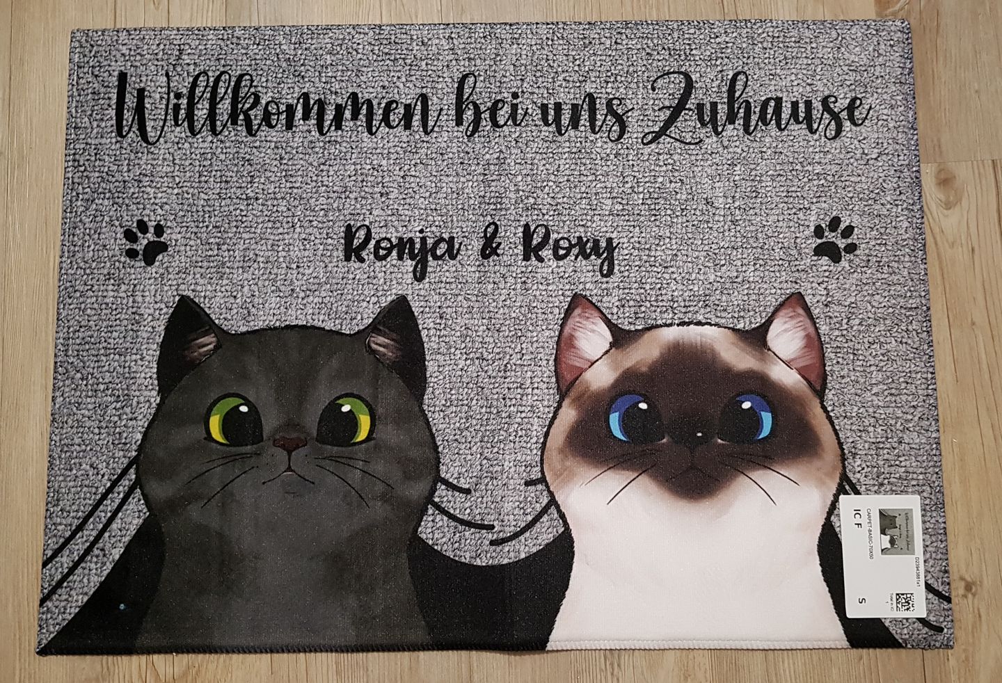 Customer photo review of Bei mir Zuhause - Individuelle Fußmatte