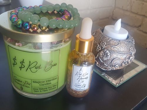 Customer photo review of Green Aventurine ~ Rich Bae Prosperity Bracelet