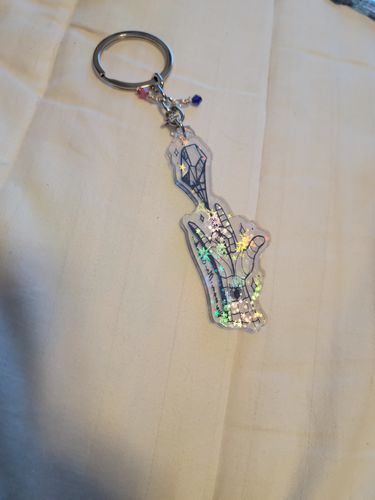 Customer photo review of We Won Mr. Stark Keychain (Holographic)