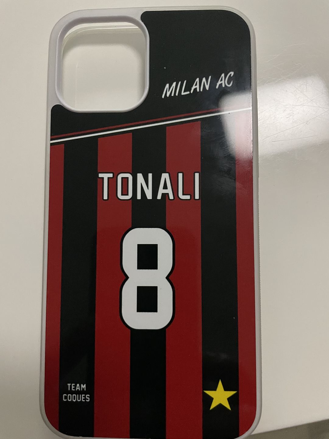 Customer photo review of Coque foot MILAN AC personnalisable - TEAMCOQUES