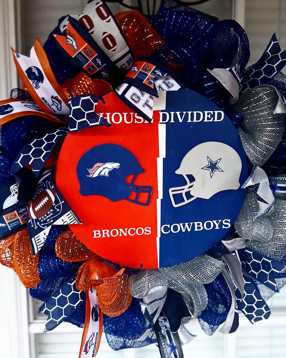 Customer photo review of Unfinished Wooden Football Helmet Shape - NFL DIY Helmet - Craft - up to 24"