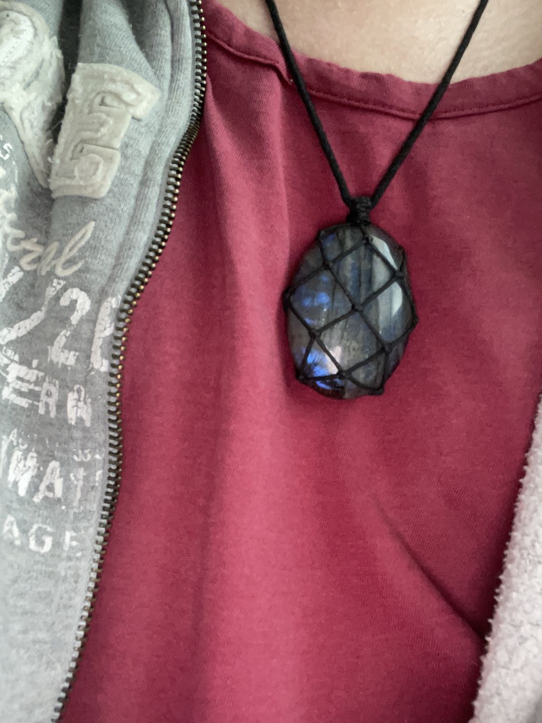 Customer photo review of Collier Labradorite Homme