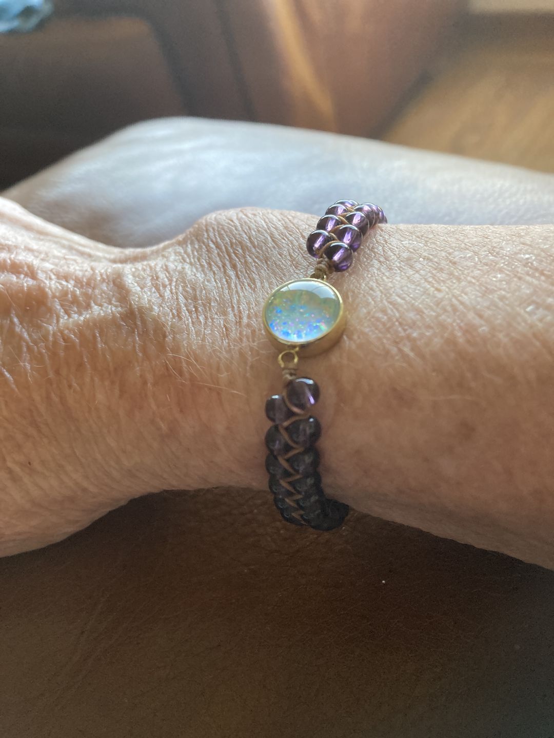 Customer photo review of Intense Amethyst Healing Bracelet