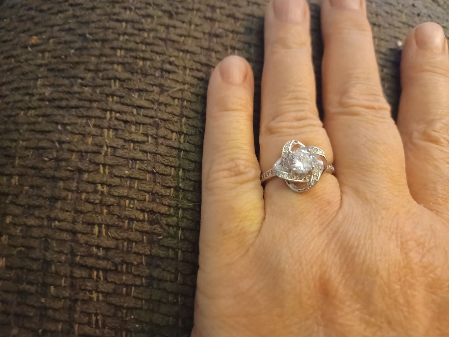Customer photo review of Daughter | I Held You First | Love Knot Ring