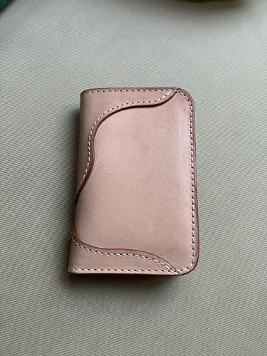 Customer photo review of Blemished | No.68 | 'Natural Oak' Western Vertical Leather Wallet