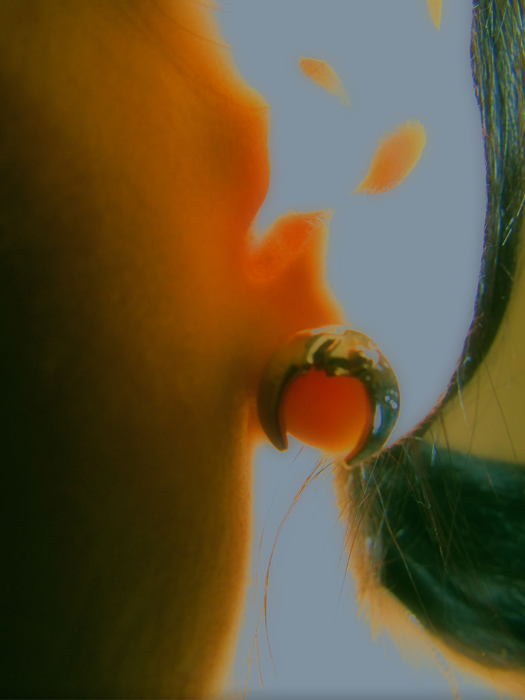 Customer photo review of 'LUNA' LUNATIC LUNAR EARRING
