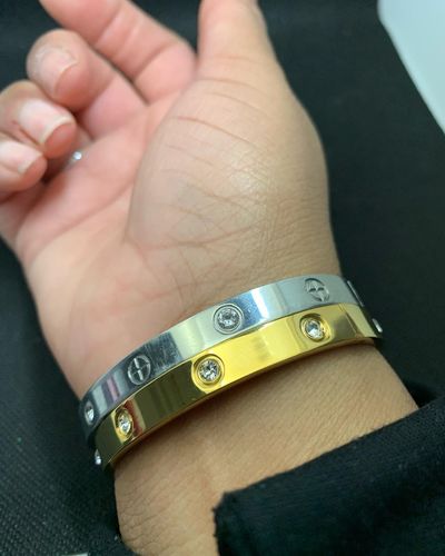 Customer photo review of 18K Gold Cuff Bracelets