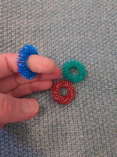Customer photo review of 5 Pack Acupressure Sensory Finger Rings