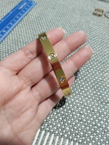 Customer photo review of 18K Gold Cuff Bracelets