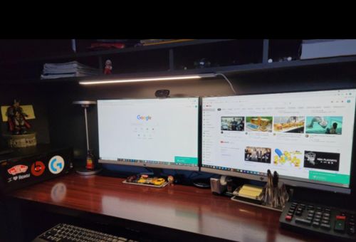 Customer photo review of Hand Wave Activated Under Cabinet Light - 23.5" Aluminum (USB Powered)