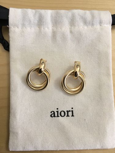 Customer photo review of Serena Hoop Clip-On Earrings
