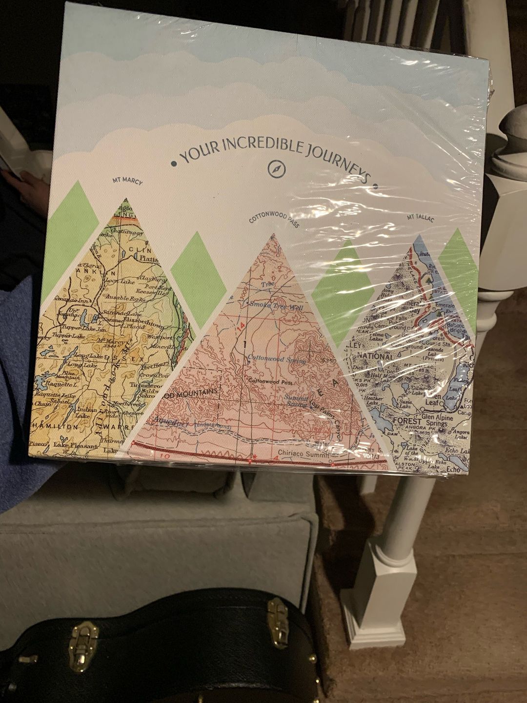 Customer photo review of Personalized Summit Mountain Map Print