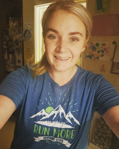 Customer photo review of Run More Worry Less Tee