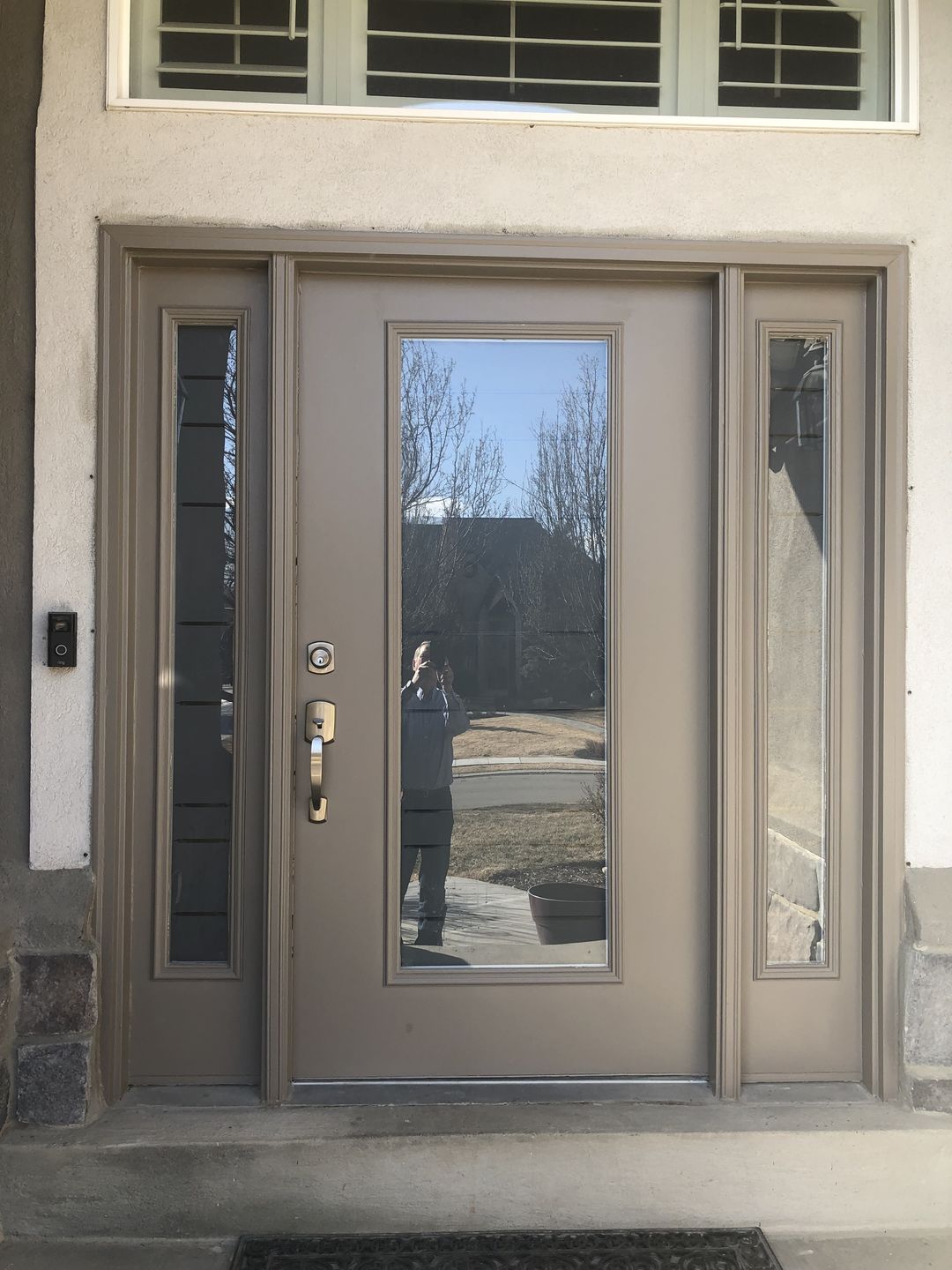 Customer photo review of Clean Lines Glass and Frame Kit (Full Lite 22" x 64" Glass Size)