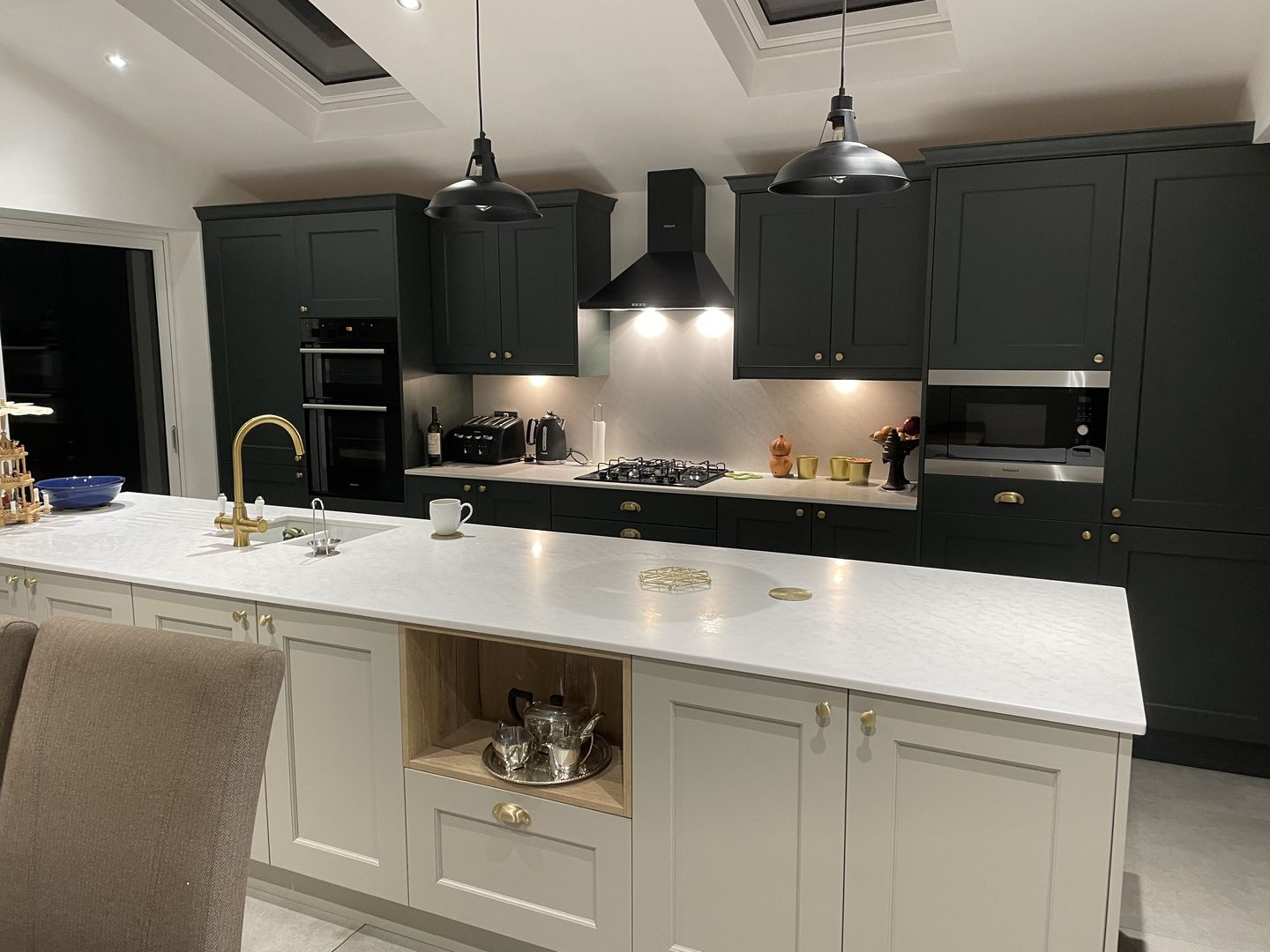 Customer photo review of Classic Brushed Satin Brass Cupboard Handles