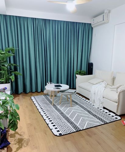 Customer photo review of Draperie Blackout Uni Turcoaz Textura Usor Lucioasa - Prindere cu Rejansa