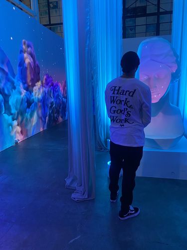 Customer photo review of Hard Work & God's Work LONG SLEEVE - WHITE