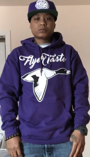Customer photo review of Flyer Taste - Concord Purple Hoodie Sweatshirt