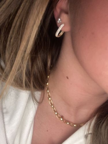 Customer photo review of Ala Oval Earring