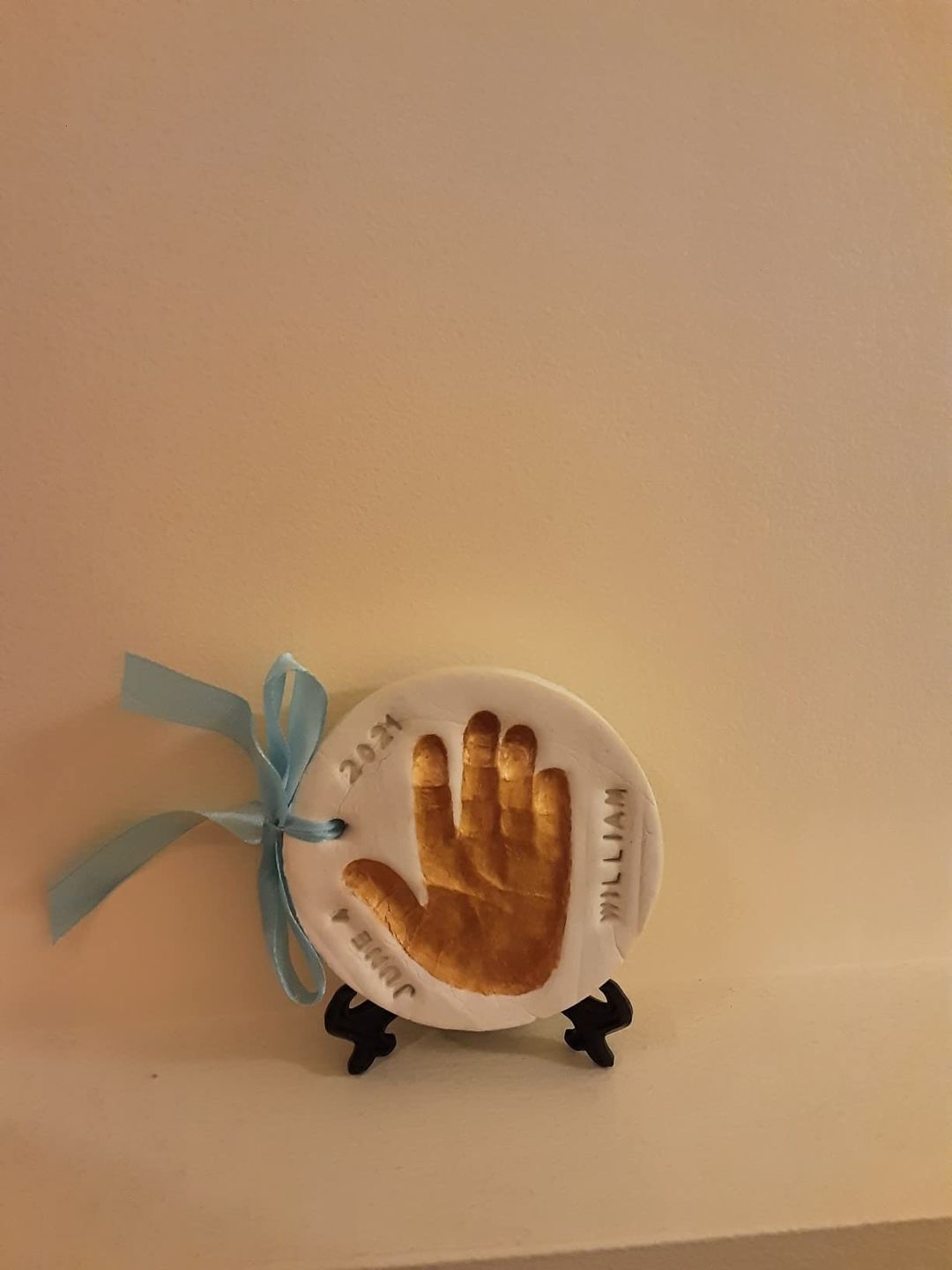 Customer photo review of CHERISH Baby Handprint Keepsake Ornament