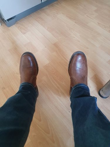 Customer photo review of Brown  Slip On Chelsea Boot. (arnham)
