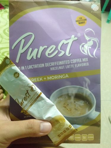 Customer photo review of Purest Lactation Decaf Hazelnut Coffee Drink