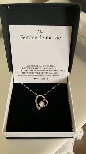 Customer photo review of À la femme de ma vie - Collier coeur Or