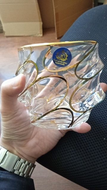 Customer photo review of Golden Whiskey Tumblers